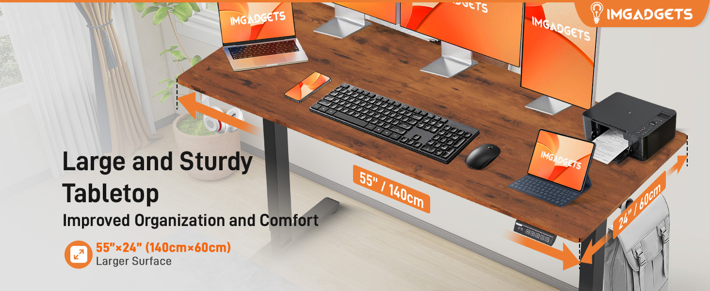 Adjustable Desk Electric 55"