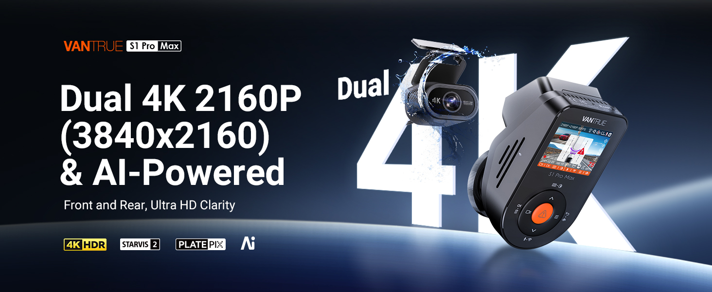 dual 4k AI dash cam
