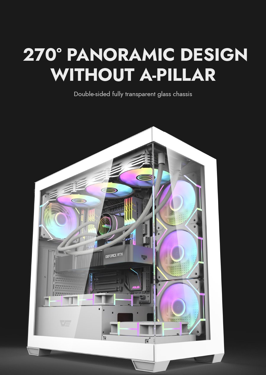 darkFlash DS900 ATX PC Case White