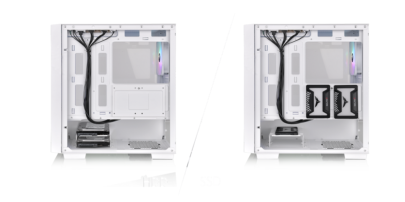 Thermaltake Versa H16 TG ARGB Snow Micro Tower Chassis