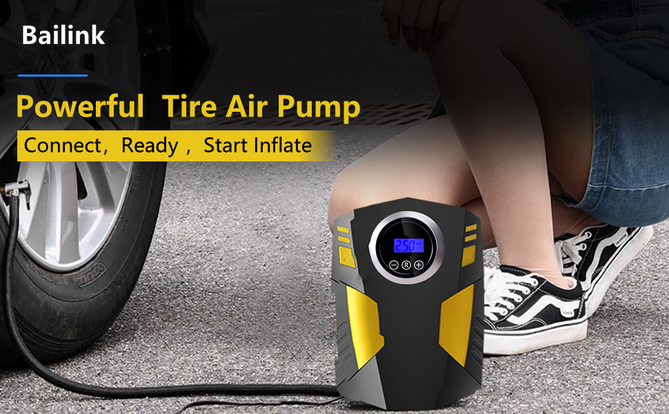 Tire Inflator Portable Air Compressor Car Tire Pump