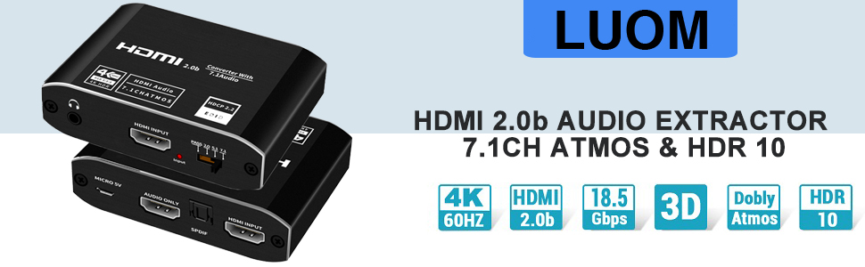 A-Neuvideo 4K HDMI 18Gb/s Audio Extractor ANI-7.1CH4K B&H Photo