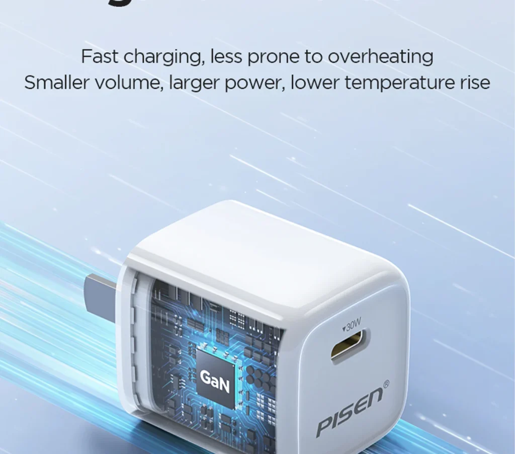 PISEN-Quick 30W GaN Pudding Single Port Fast Charger Set