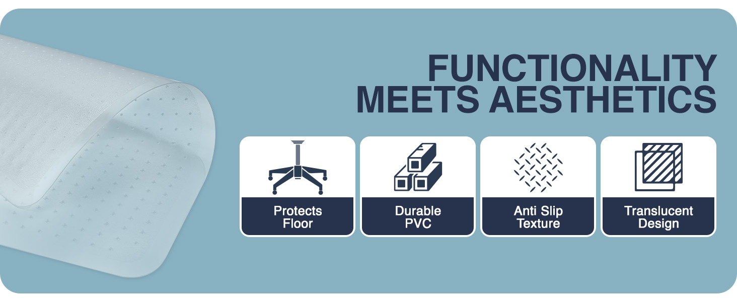chair mat, floor protector, office chair mat, desk mat, hard floor mat, carpet mat, clear mat