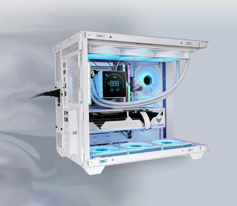 Thermaltake Vision 330 CR ARGB Case ATX Mid-Tower | Vetro Curvo 4mm, 6 Ventole Infinity ARGB PWM E Supporto Hidden Connector