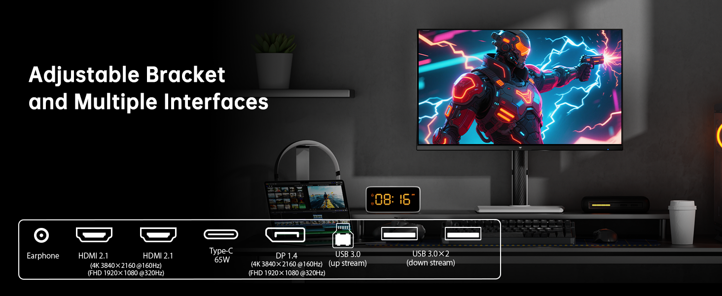 KTC 27 Inch 4K MiniLED Gaming Monitor Dual Mode