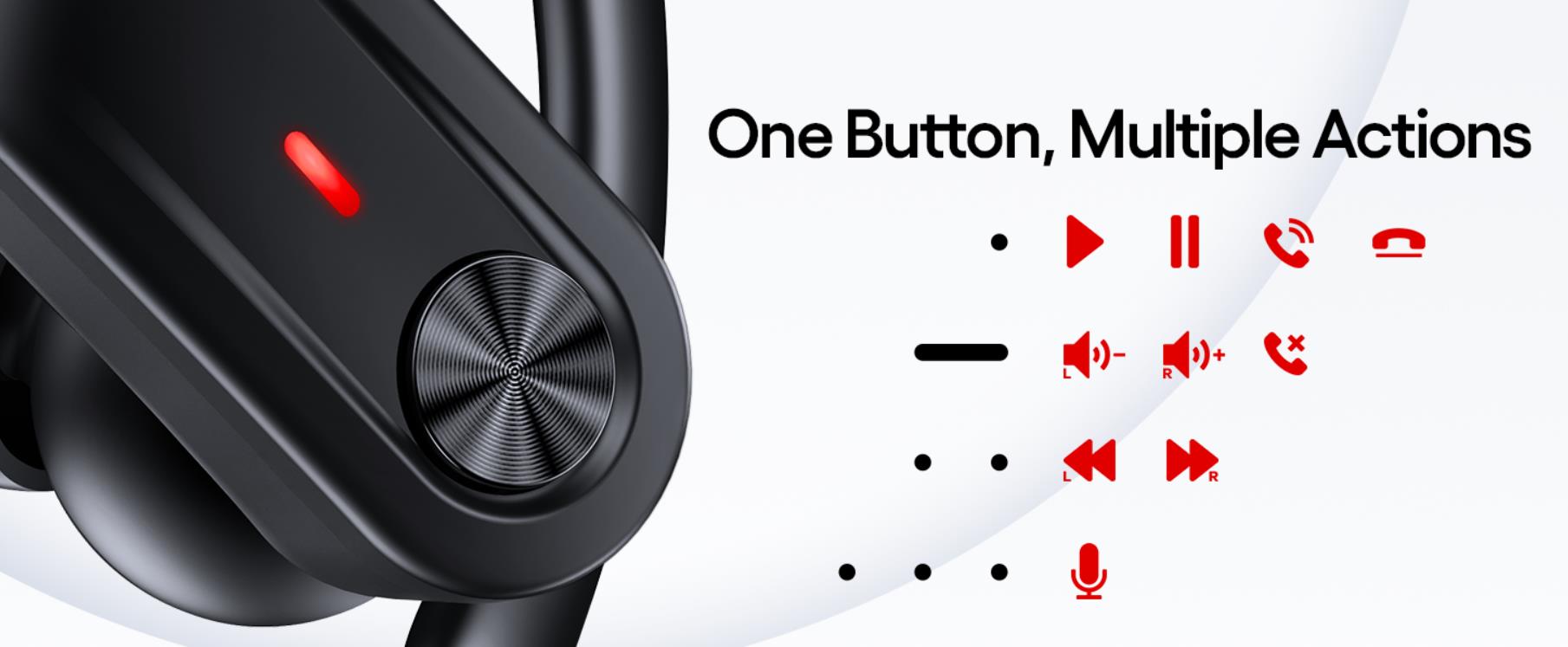 Bluetooth Headphones, Wireless Earbuds 80Hrs Playtime, IPX7 Waterproof Digital Display Sport Ear Bud