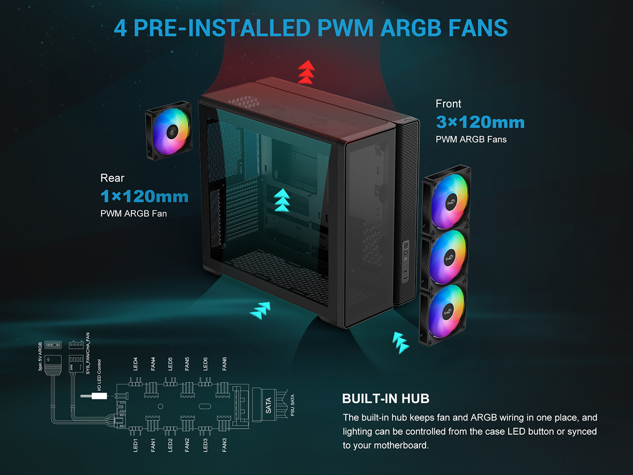 SAMA S50 ATX Mid Tower Case - Black