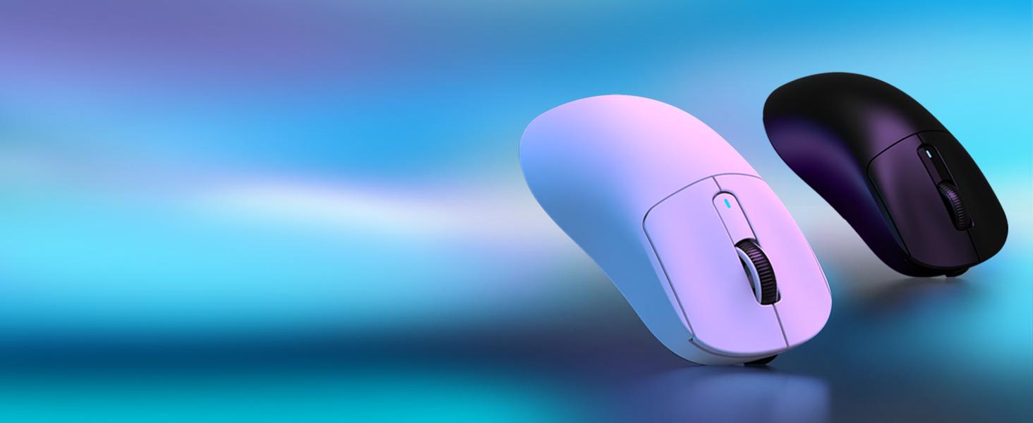 Wireless Gaming Mouse, 49g Ergonomic Computer Mouse, Triple Modes PAW3395 26K DPI Optical Sensor, 20