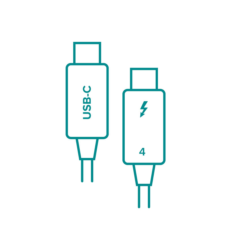USB-C and Thunderbolt 4 Male