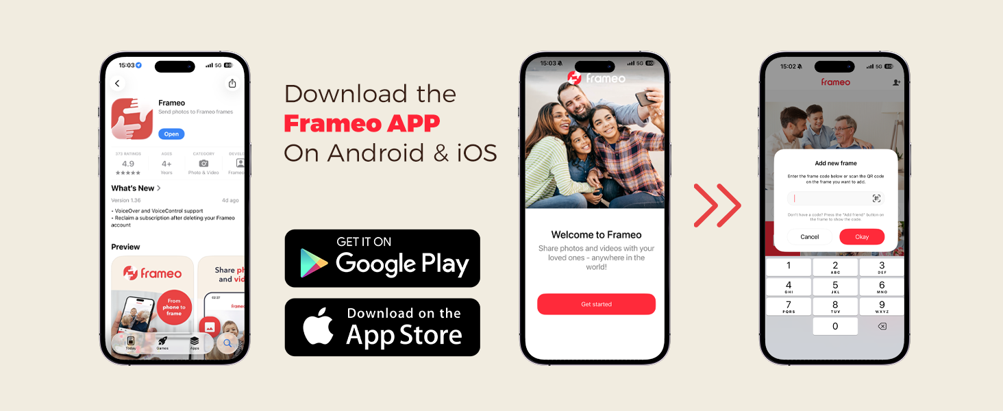 Download theFrameo APPOn Android & iOS