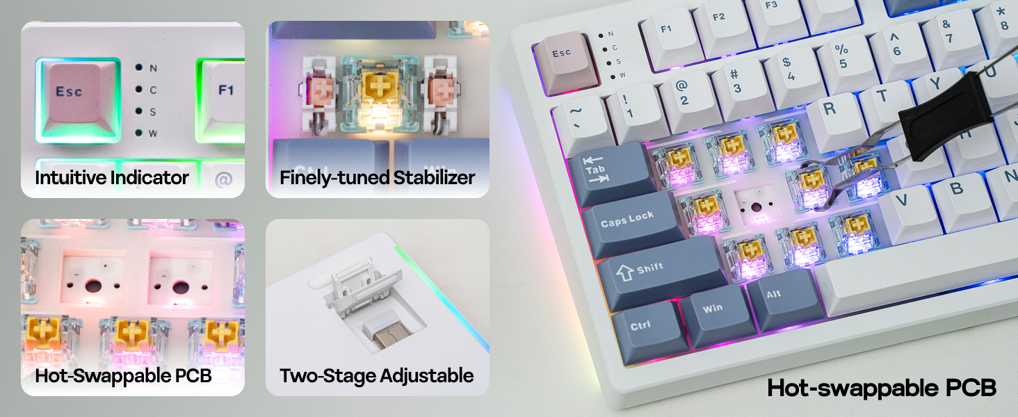 EPOMAKER TH108 PRO Full Size Mechanical Keyboard  Lubed & Tuned