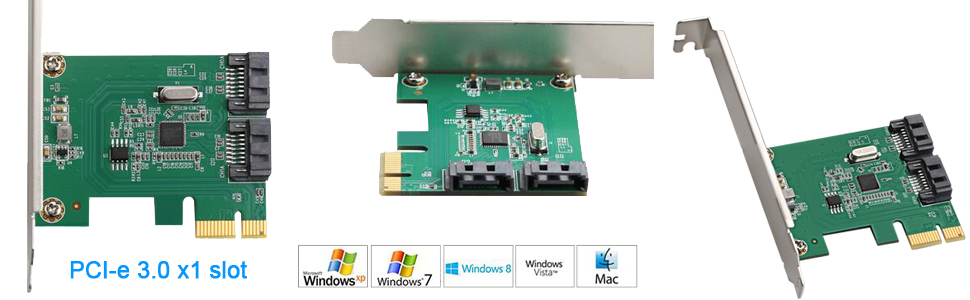 sata iii card 2 port pcie 3.0 adapter