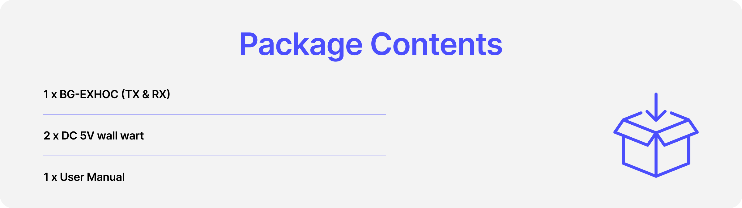 package contents
