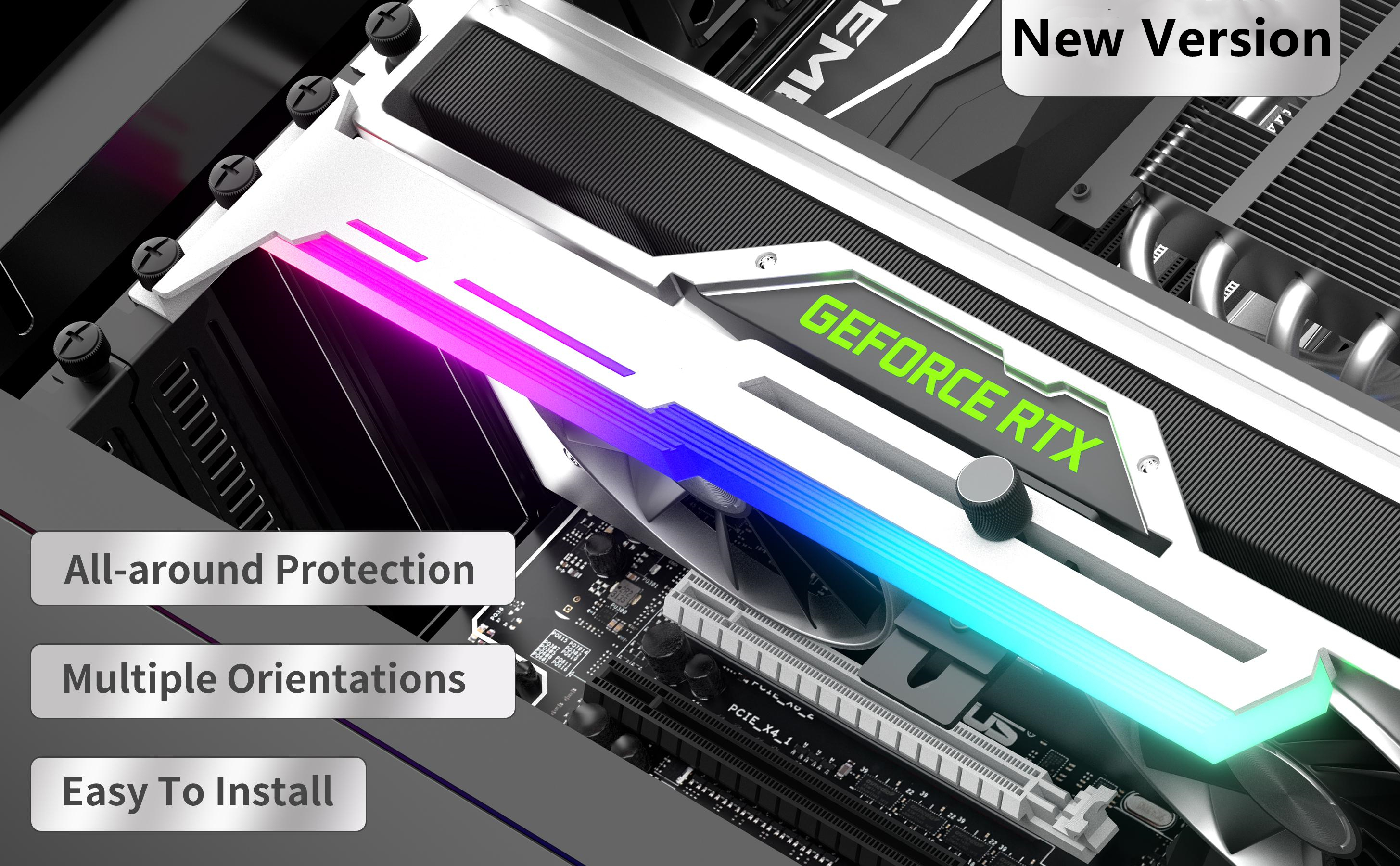 Simple and Convenient adjustment Compatible with almost motherboards and cases. Sturdy GPU Stand Bra