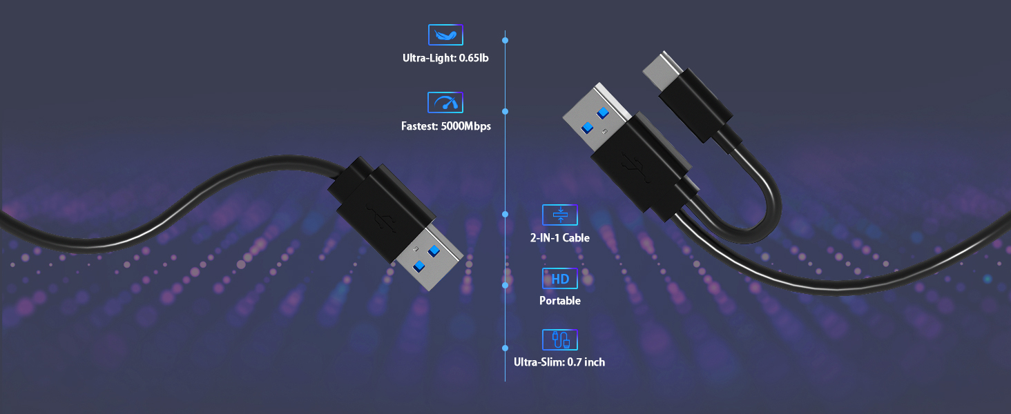 RGB External CD/DVD Drive for Laptop, External DVD Drive USB 3.0 Type-C Portable DVD Player