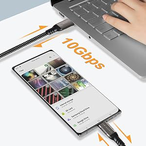 USB-A to USB-C 3.1/3.2 Gen 2 Cable, 10Gbps Data Transfer &amp; Fast Charging 2 in 1 Cable