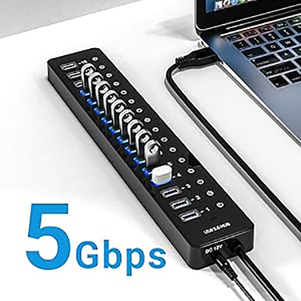 16-Port USB 3.0 Hub