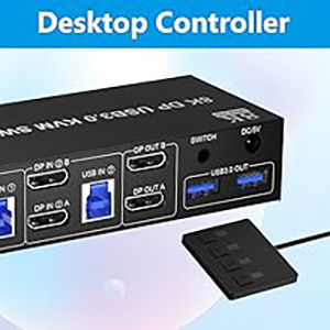 Desktop Control Enhanced Convenience Our kvm switch comes with a wired remote control, featuring a p