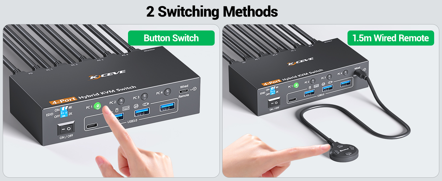 Please use a PD 100W charger connected to the KVM's PD port to provide 85W charging efficiency for t
