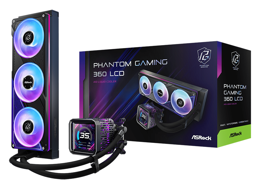 ASRock PHANTOM GAMING 360 LCD AIO Liquid Cooler