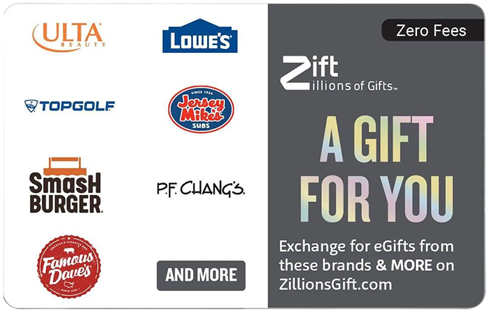 Zift Zillions of Gifts E-Gift Card