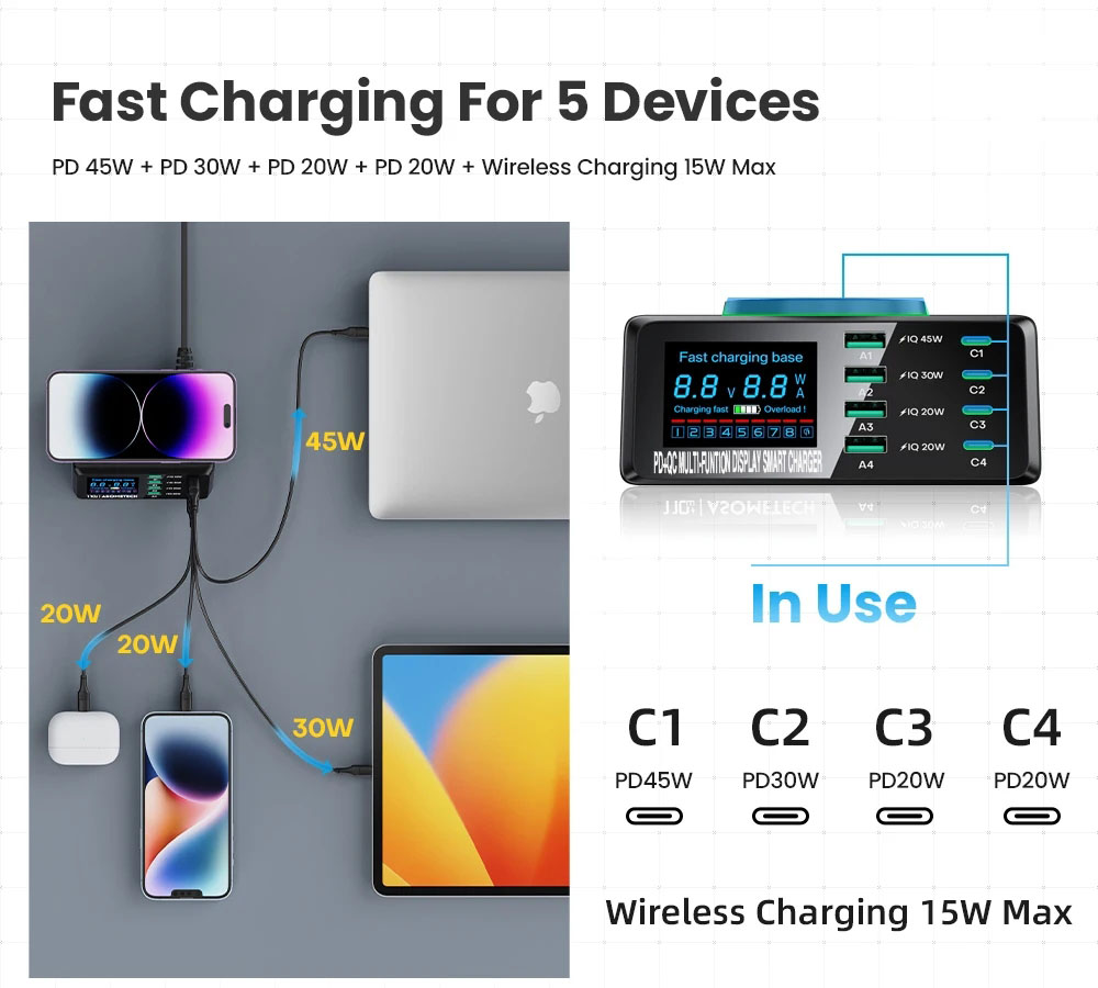 Jansicotek 8 Port Charging Station