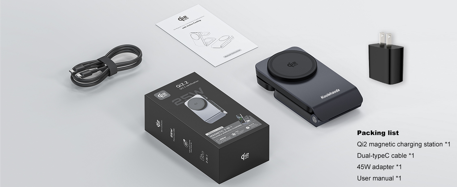 25W Fast Wireless Charging Station