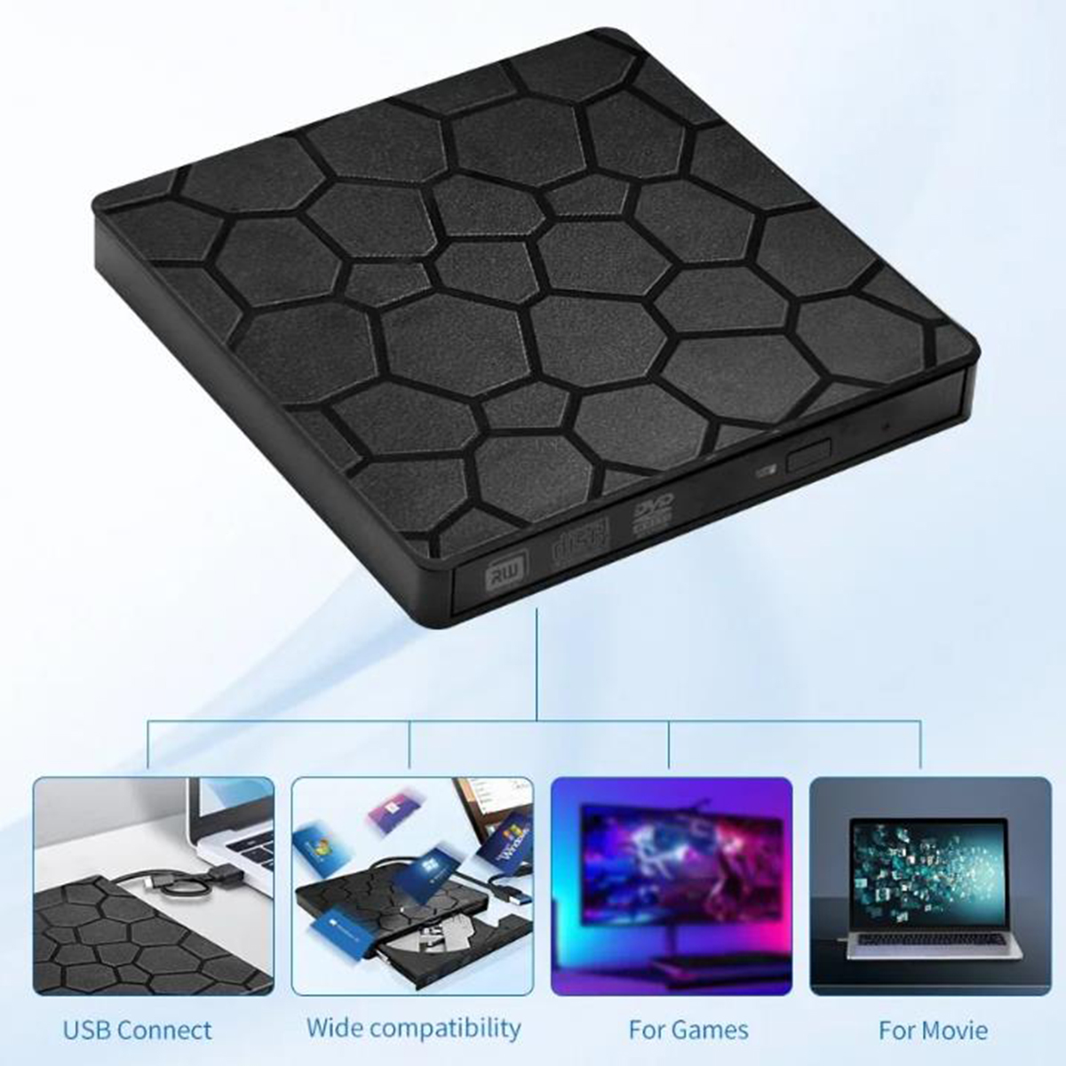 Multifunctional & Practical It's not only a reader, but also writer / burner. you can use it to play