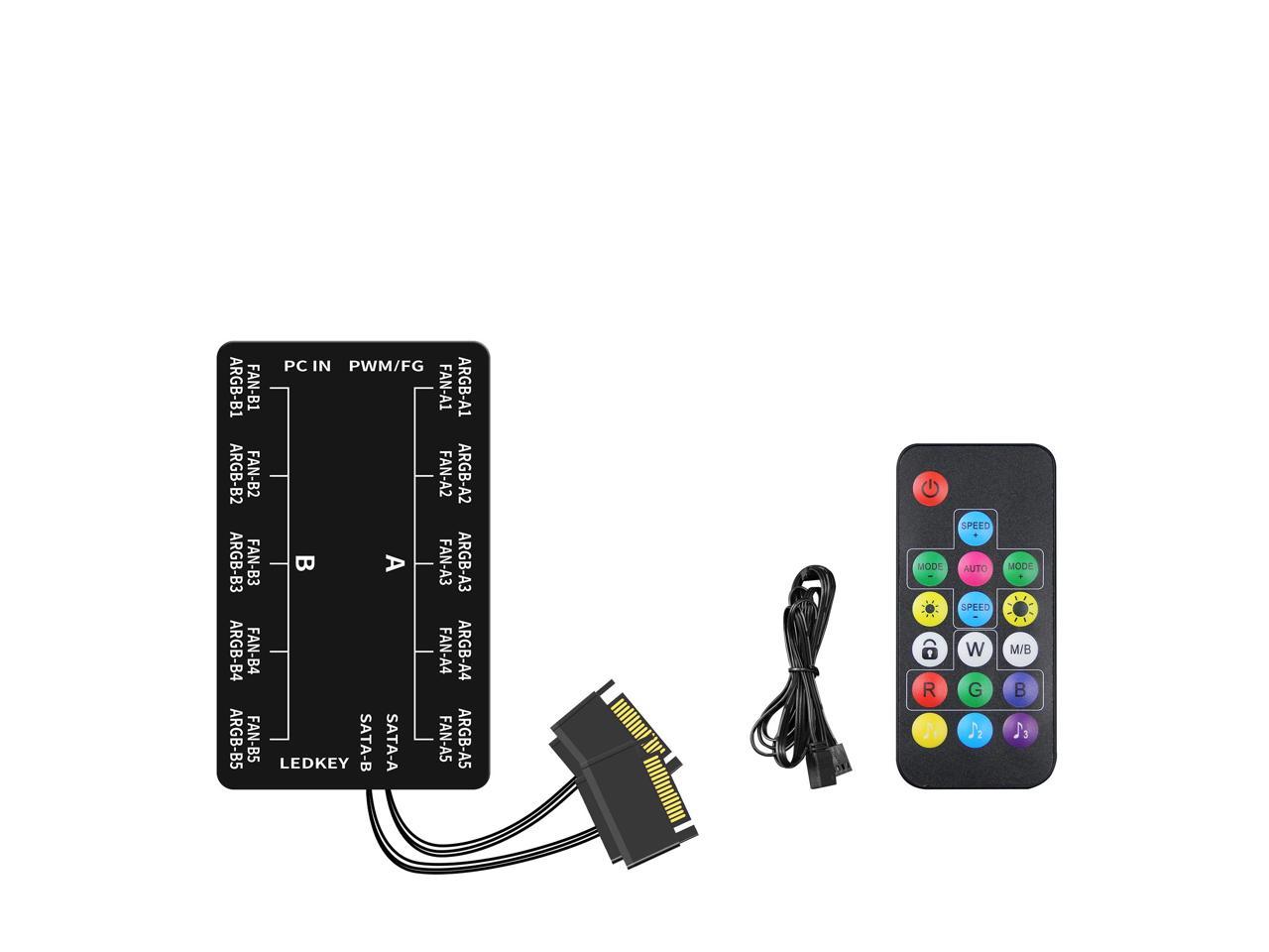 PWM 1 to 10 Ports Magnetic Fan Hub Splitter