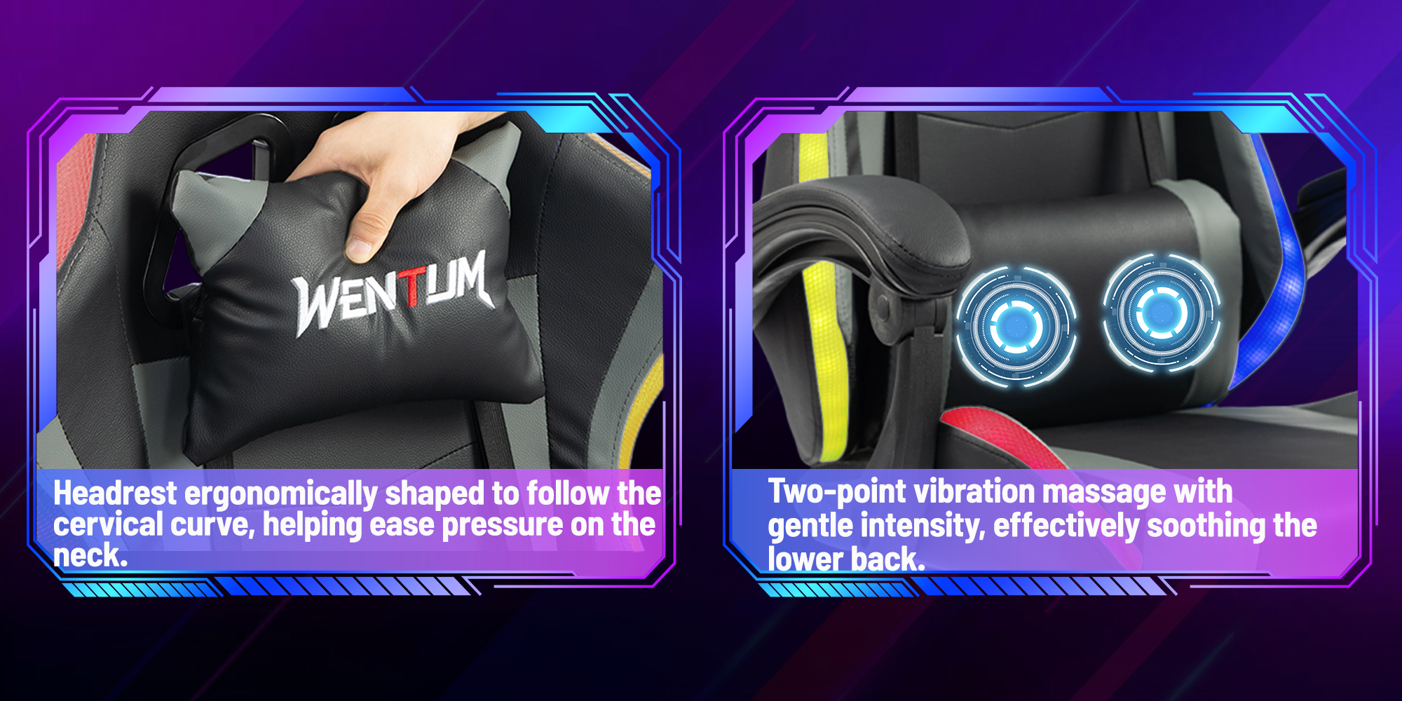 Two-point vibration massage