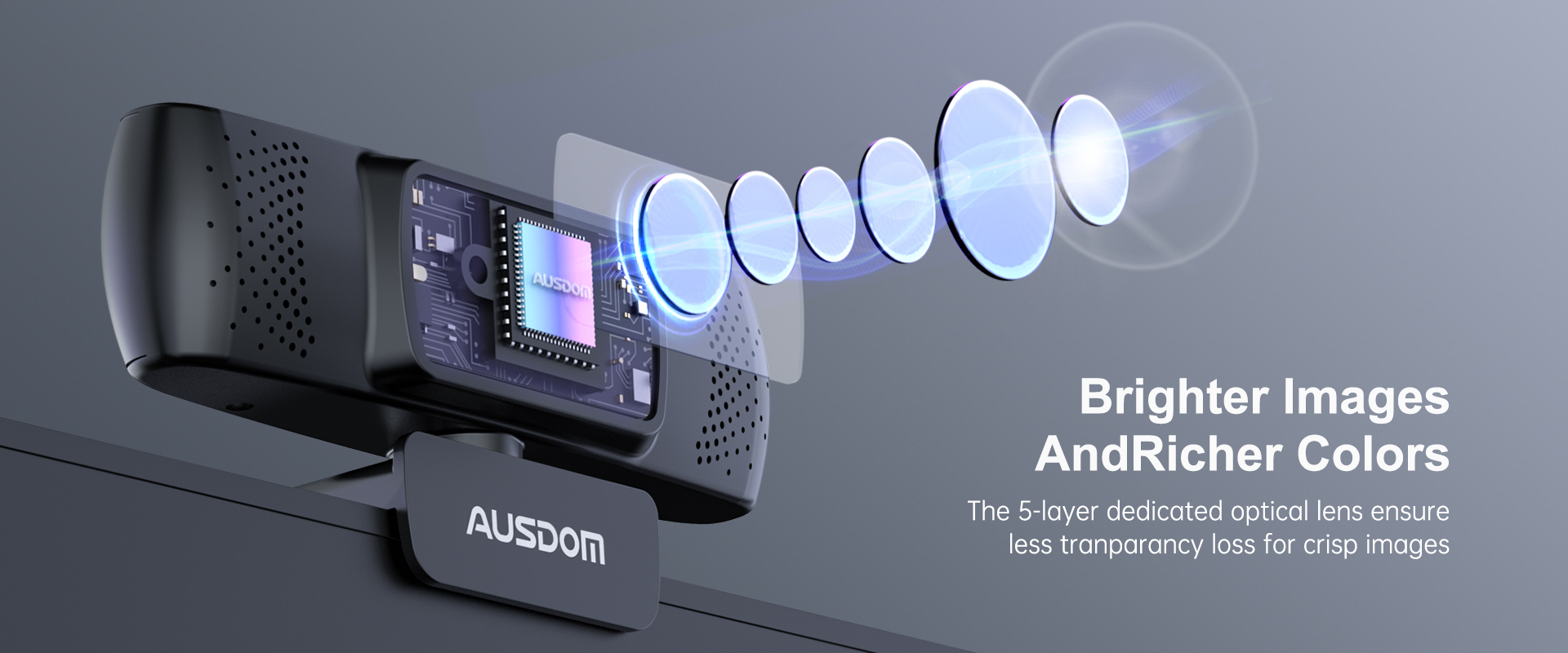 AUSDOM UHD 4K Autofocus Webcam with Microphone