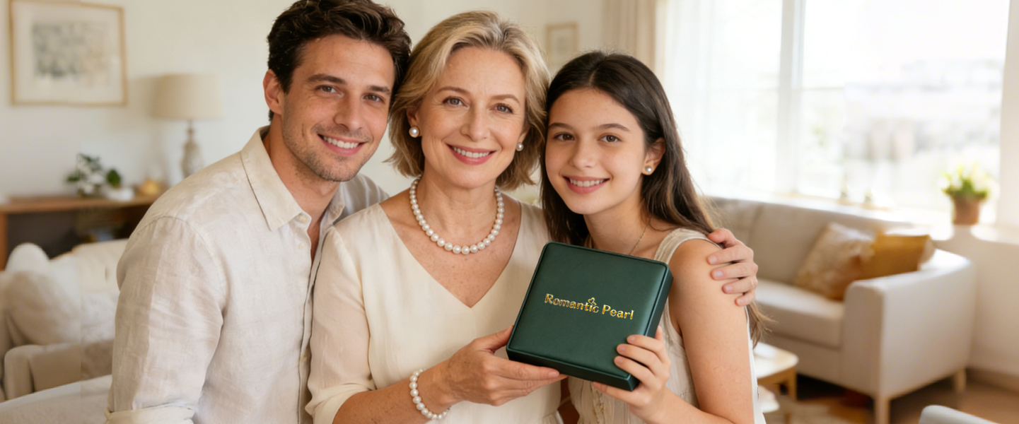 pearl necklace and earring set