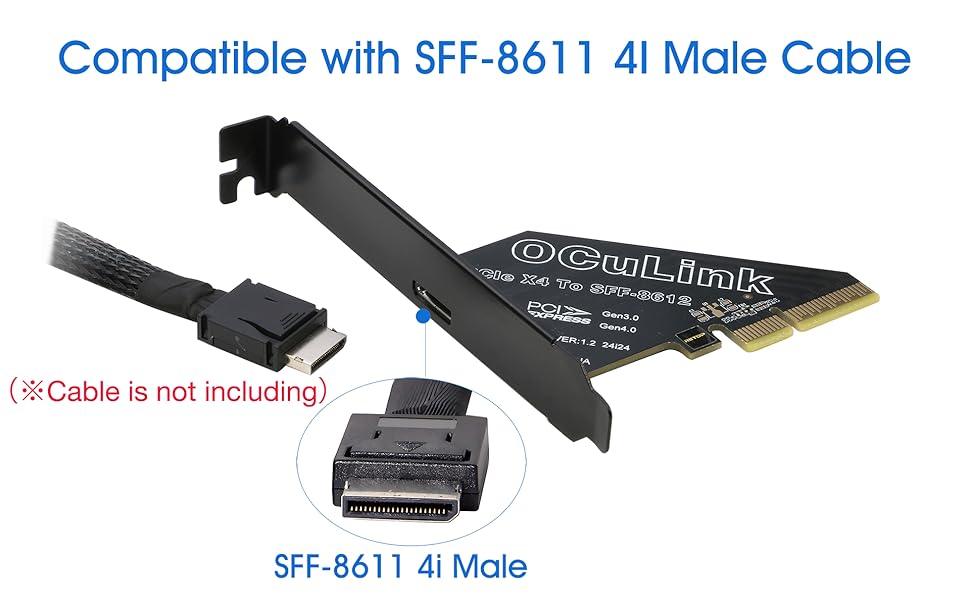 pcie x4 to sff-8612 adapter card