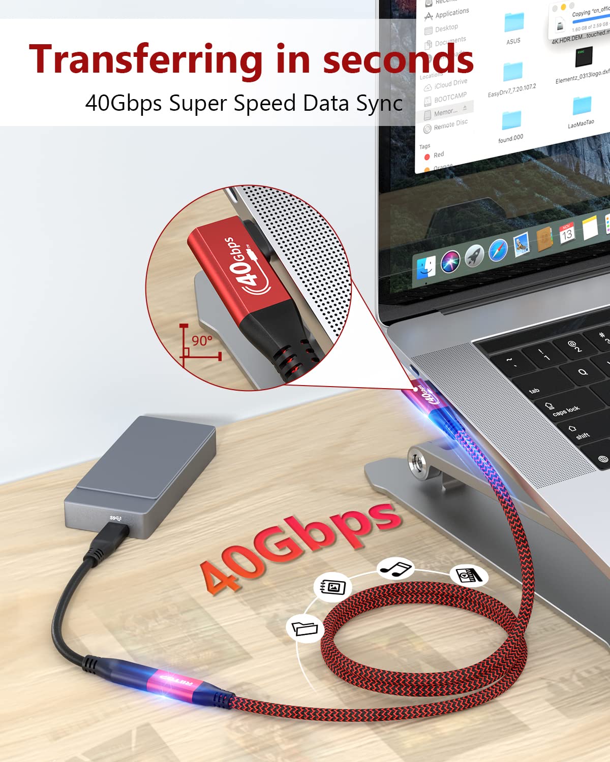 usb c 4.0 extension cable cord