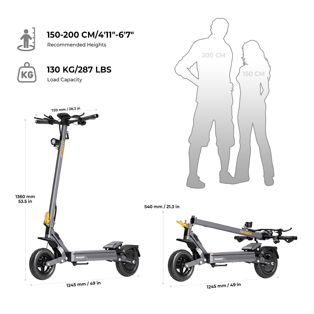 Ausom Gosoul 2 1100W Foldable Electric Scooter