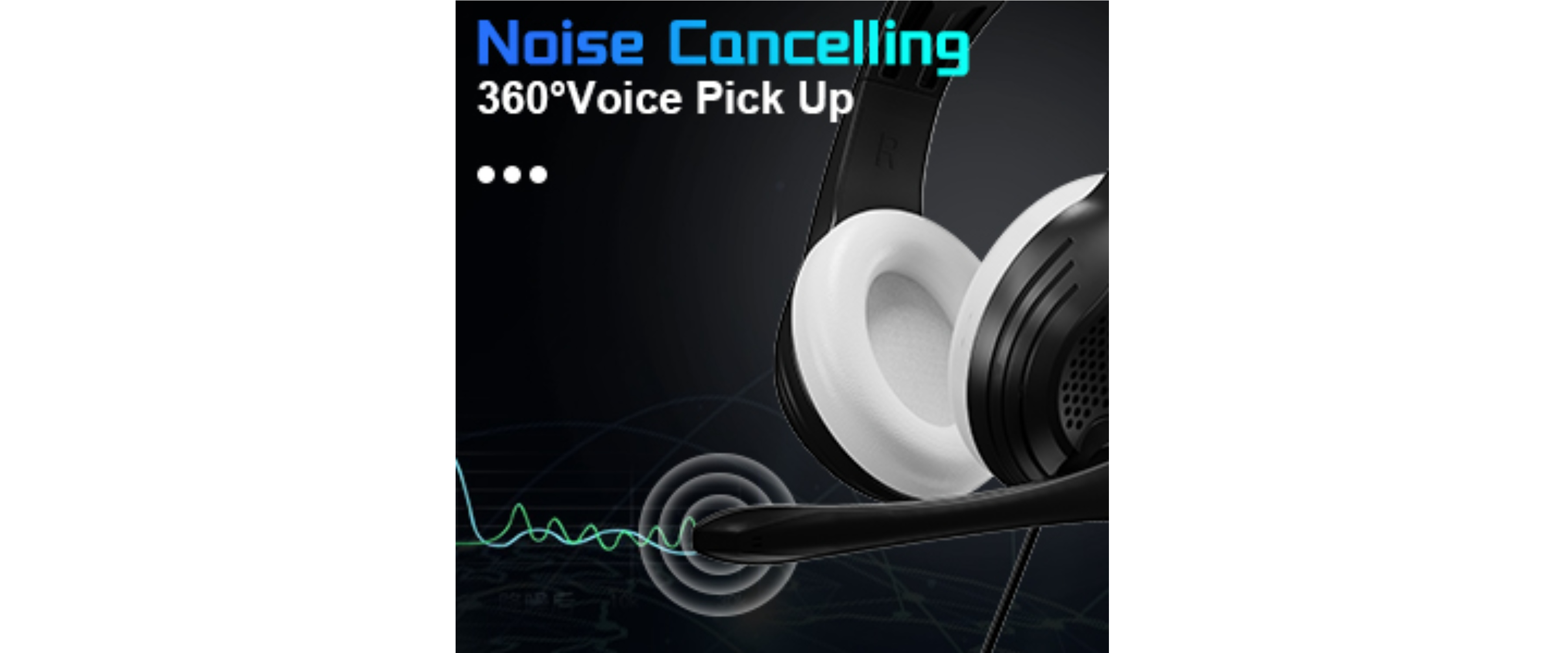 Anivia A9 headset, noise cancelling, 360° voice pick up, flexible microphone