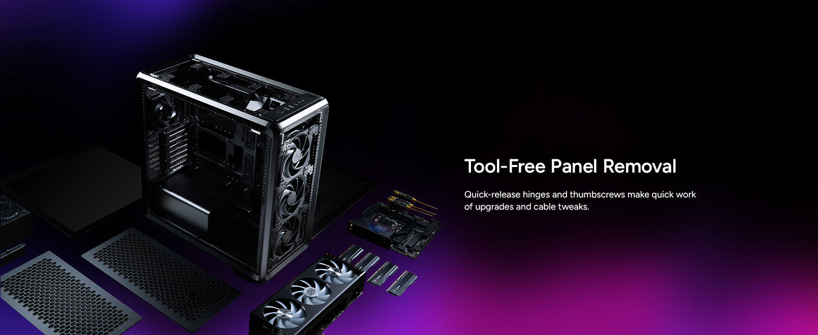 Cooler Master MasterFrame 600 Black ATX Mid-Tower PC Case