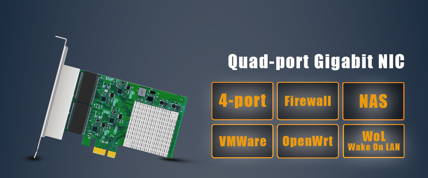 4-Port Gigabit Network Card