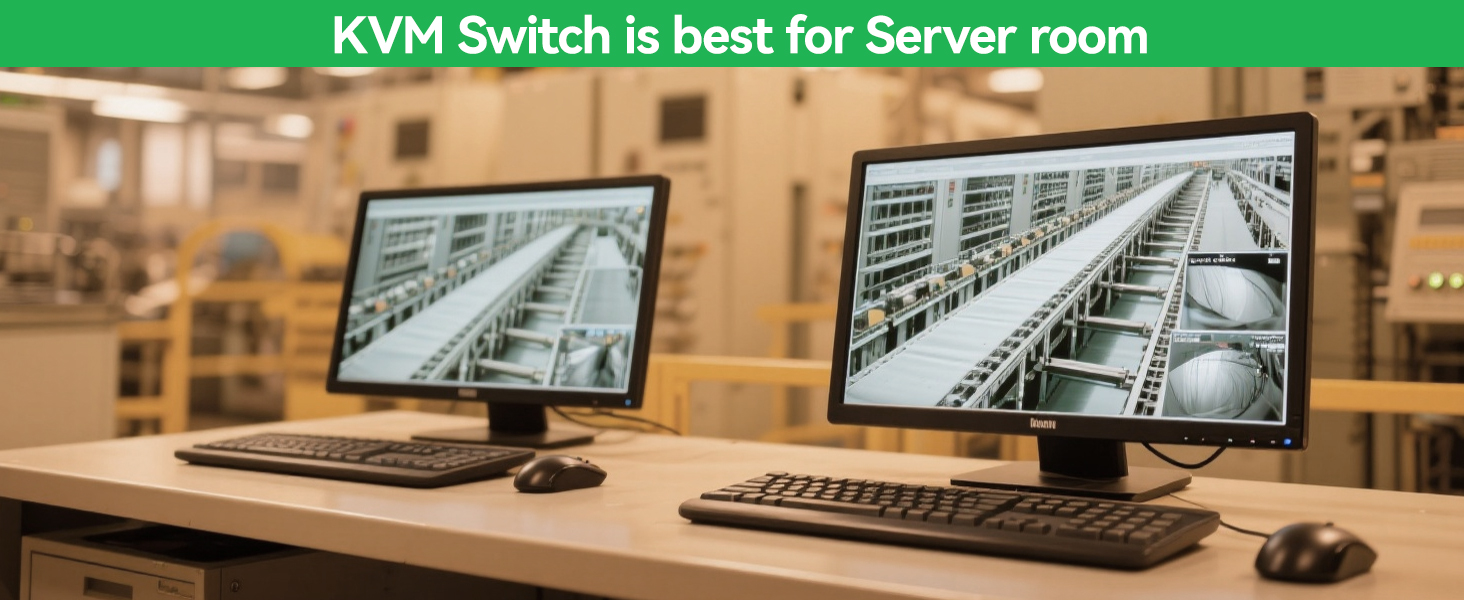 This 4 ports HDMI KVM switch features 3 switching modes: 1. 1.5m wired remote (included); 2. Panel b