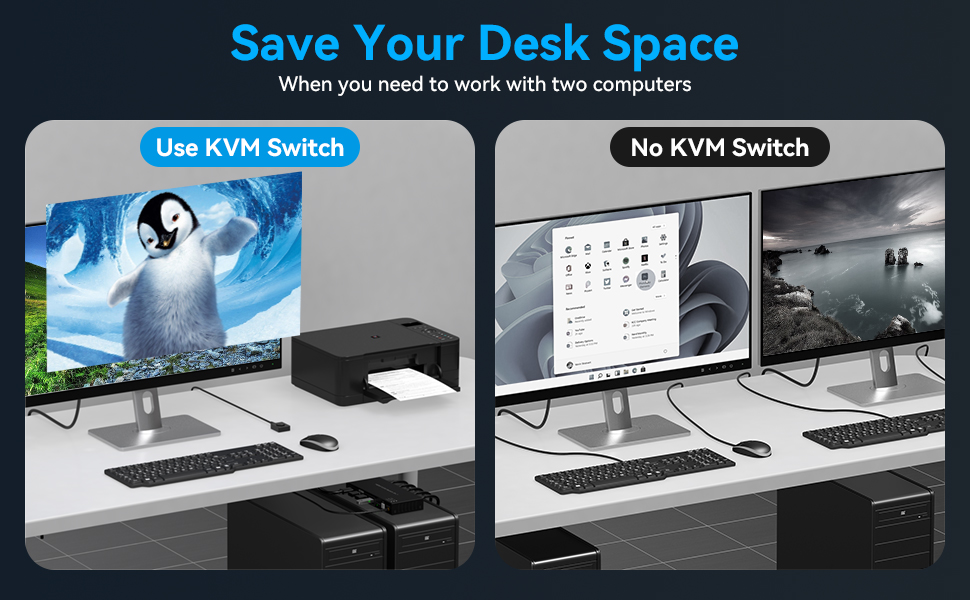 The convenience of a KVM switch