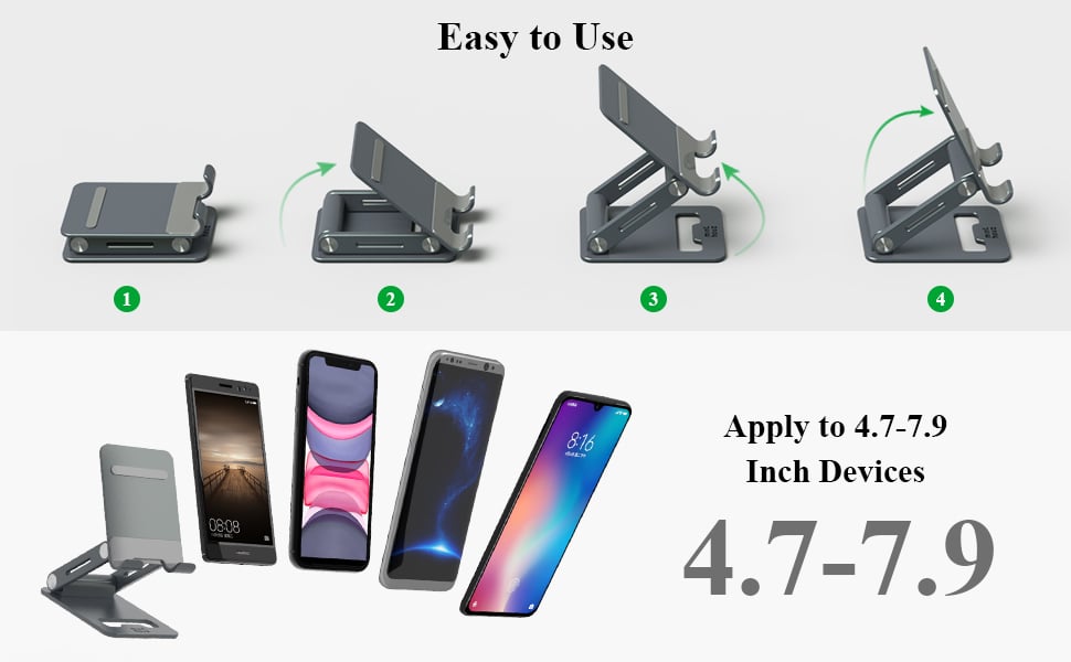 Minthouz Foldable Mobile Phone Stand Angle Height Adjustable