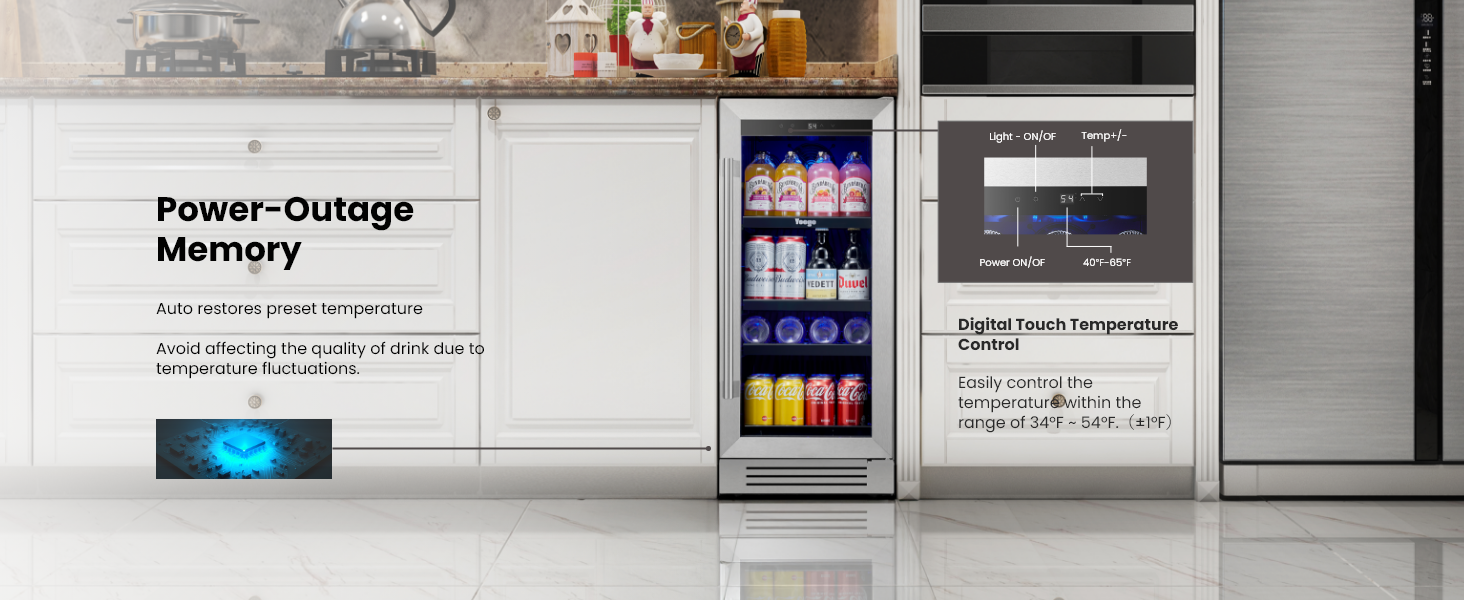 Yeego 15 Inch Beverage Refrigerator