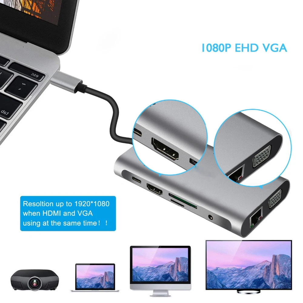 10 in 1 USB C Docking Station