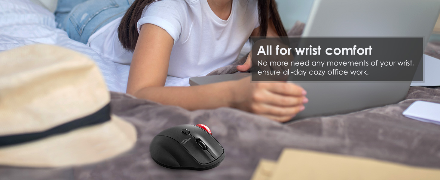 Wired Ergonomic Trackball Mouse