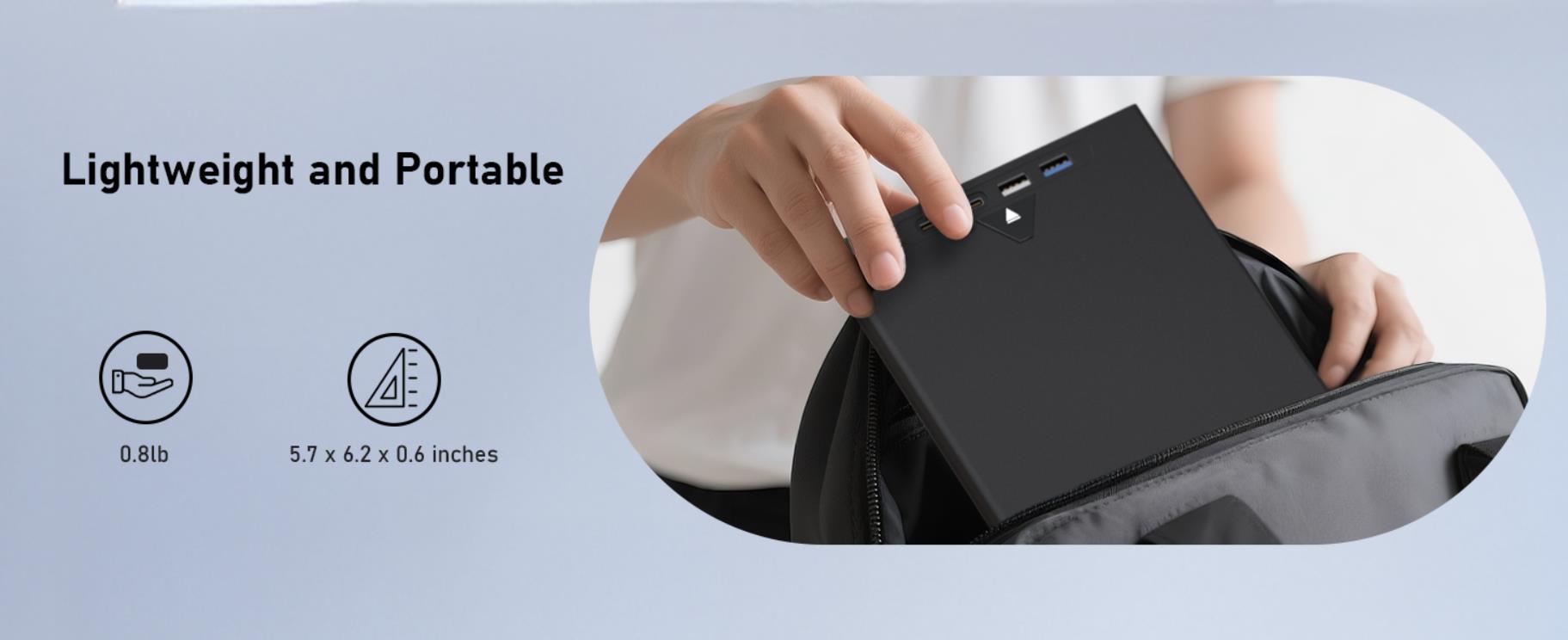 External Blu Ray Drive for Laptop, 7 in 1 Support 100G Disc Read/Write Bluray Drives, Portable Exter