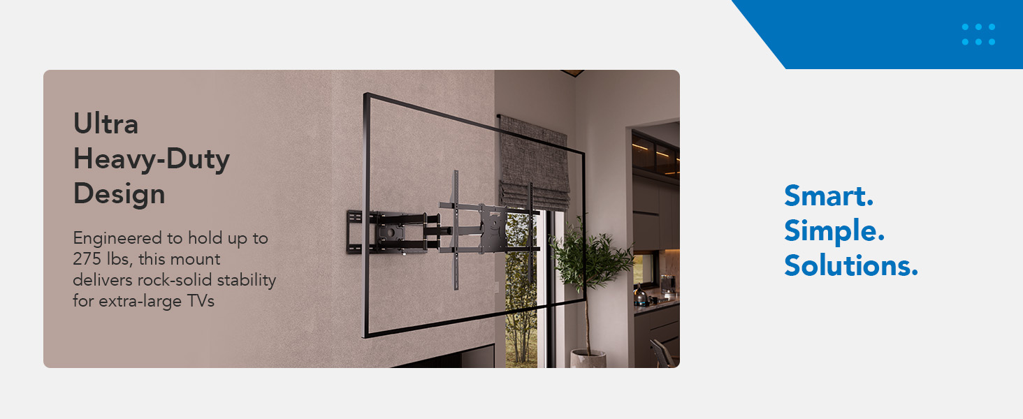 Mount-It! MI-394 Heavy Duty TV Wall Mount With Long Extension Arms