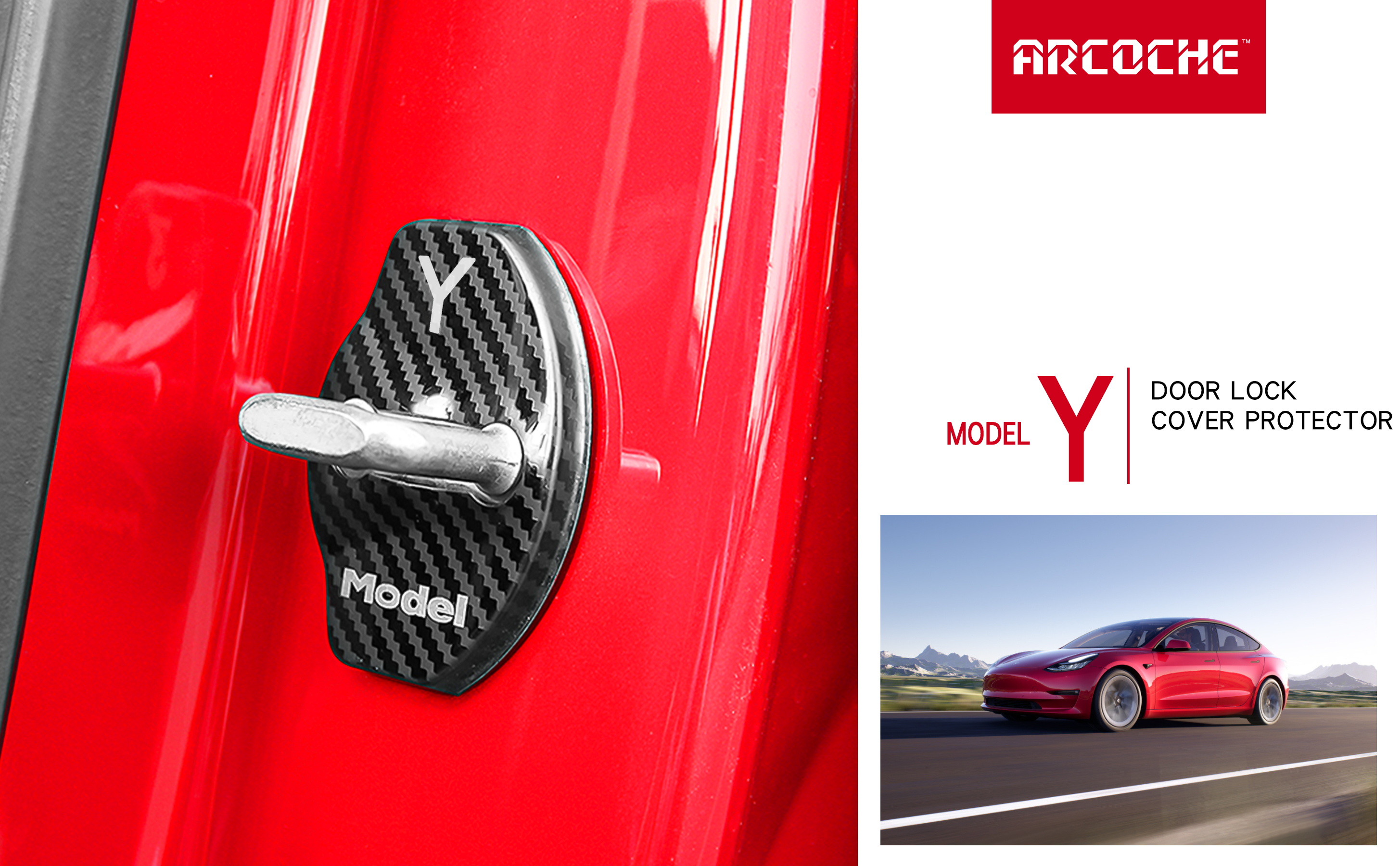 Tesla Model Y Door Lock Cover