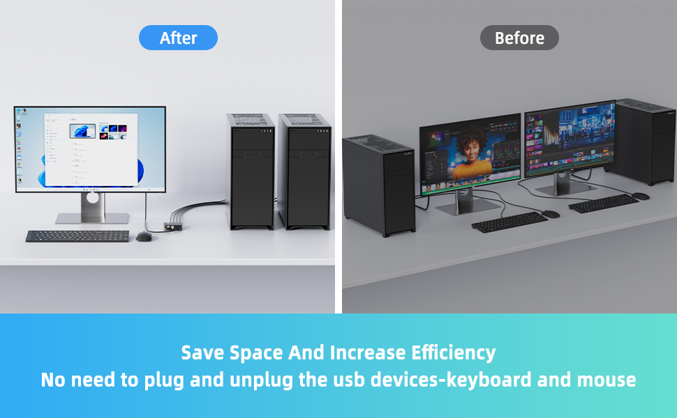 Save more space on your desktop and make it tidier. Our included Desktop controller allows you to re