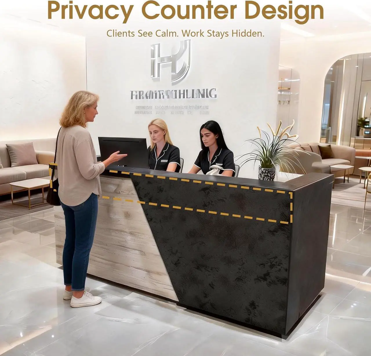 Luxury Modern Reception Desk